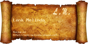 Lenk Melinda névjegykártya