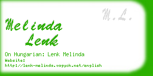melinda lenk business card